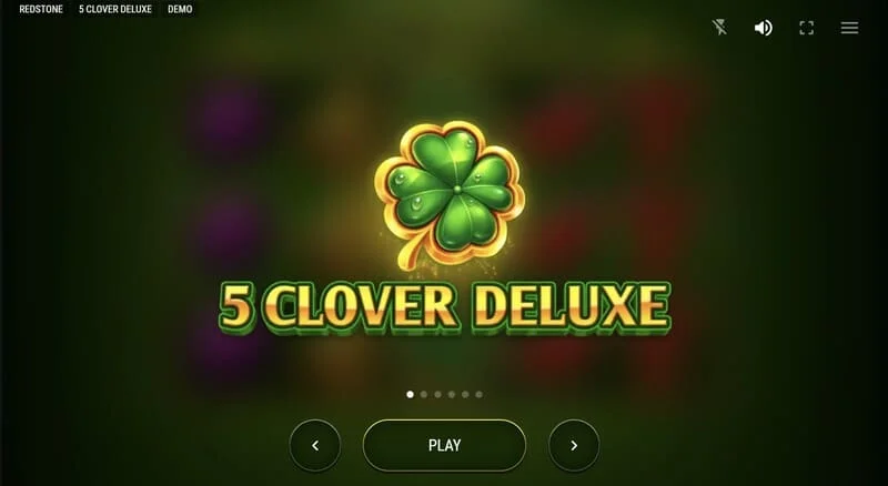 5 Clover Deluxe - menu principal